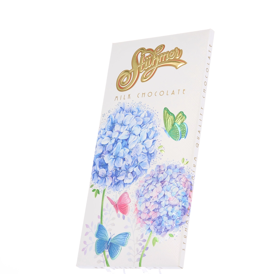 STÜHMER MILK CHOCOLATE TABLETS Hydrangea