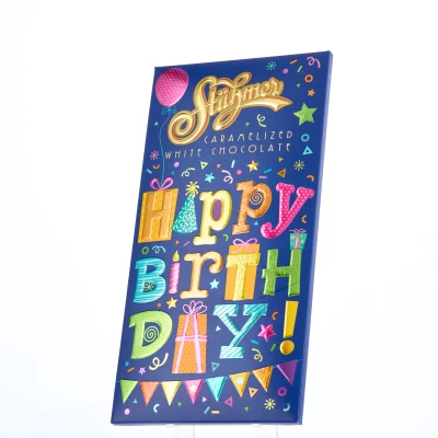STÜHMER CARAMELIZED WHITE CHOCOLATE TABLETS Happy Birthday
