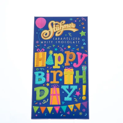 STÜHMER CARAMELIZED WHITE CHOCOLATE TABLETS Happy Birthday