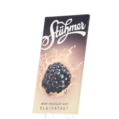 WHITE CHOCOLATE TABLET WITH BLACKBERRIES