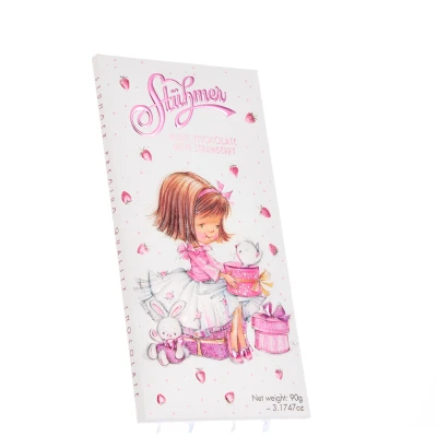 STÜHMER WHITE CHOCOLATE TABLETS WITH STRAWBERRIES Girl