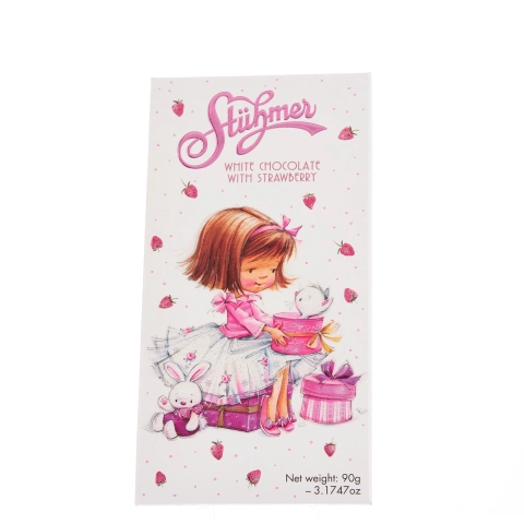 STÜHMER WHITE CHOCOLATE TABLETS WITH STRAWBERRIES Girl