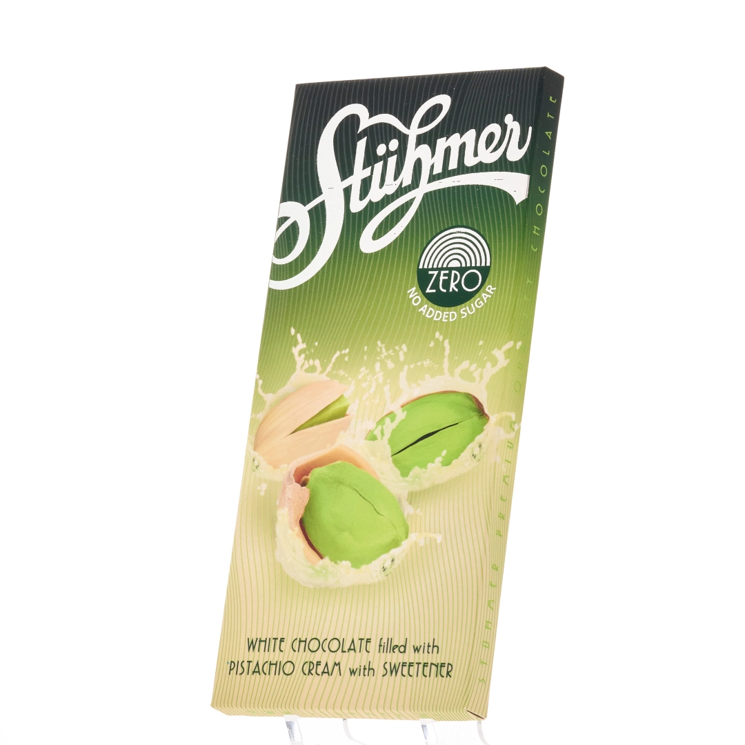 STÜHMER ZERO FILLED CHOCOLATE TABLETS NO ADDED SUGAR Pistachio