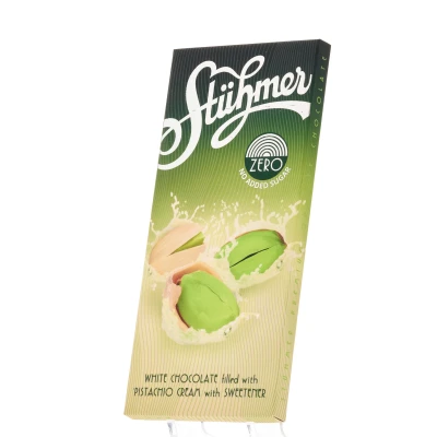 STÜHMER ZERO FILLED CHOCOLATE TABLETS NO ADDED SUGAR Pistachio
