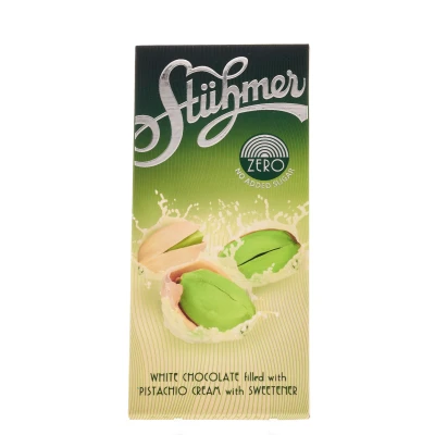 STÜHMER ZERO FILLED CHOCOLATE TABLETS NO ADDED SUGAR Pistachio