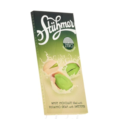 STÜHMER ZERO FILLED CHOCOLATE TABLETS NO ADDED SUGAR Pistachio