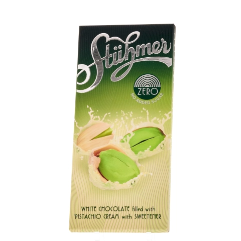 STÜHMER ZERO FILLED CHOCOLATE TABLETS NO ADDED SUGAR Pistachio