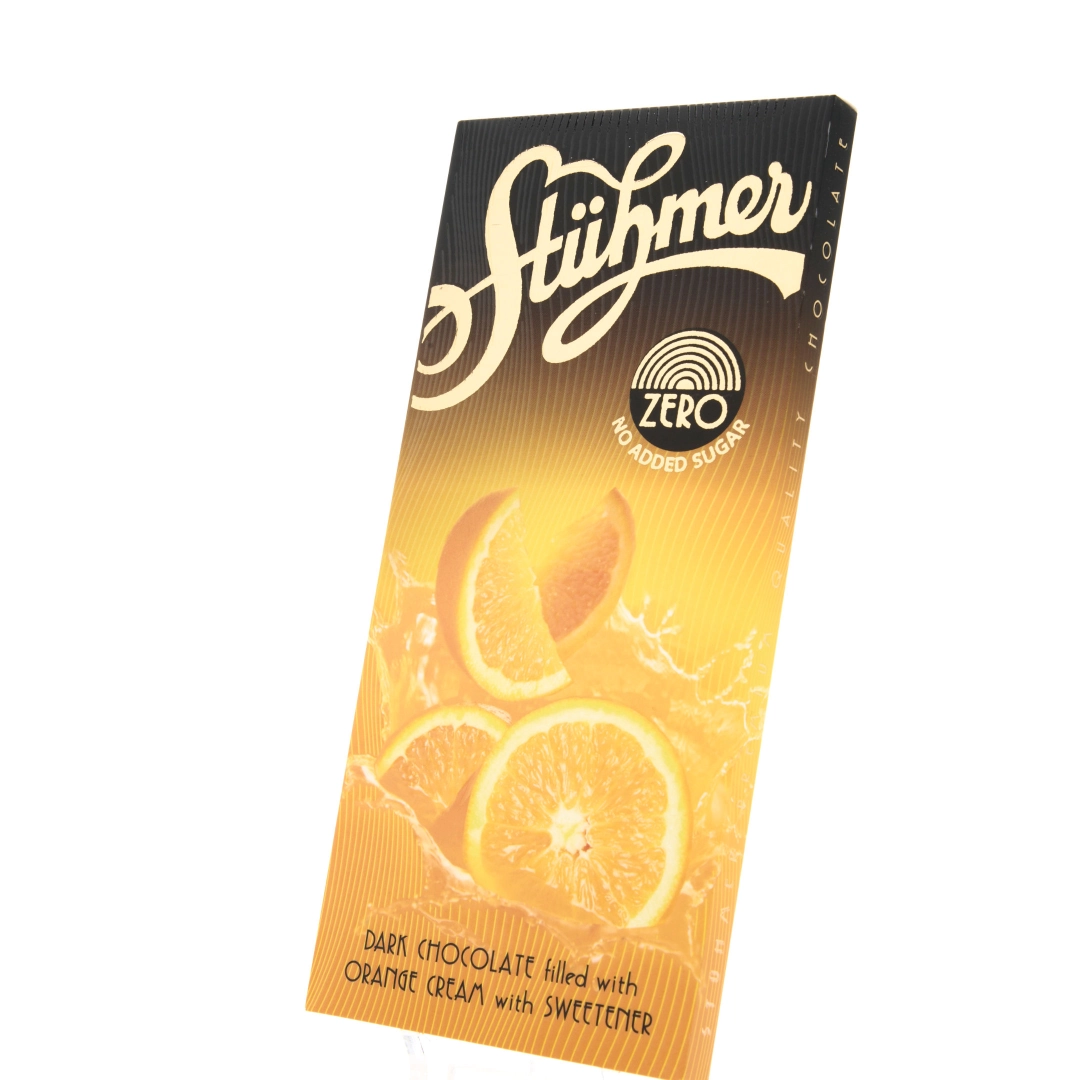 STÜHMER ZERO FILLED CHOCOLATE TABLETS NO ADDED SUGAR Orange