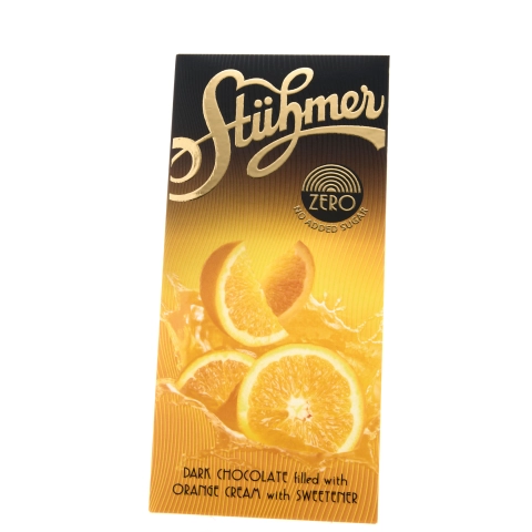 STÜHMER ZERO FILLED CHOCOLATE TABLETS NO ADDED SUGAR Orange