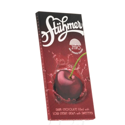 STÜHMER ZERO FILLED CHOCOLATE TABLETS NO ADDED SUGAR Sour cherry