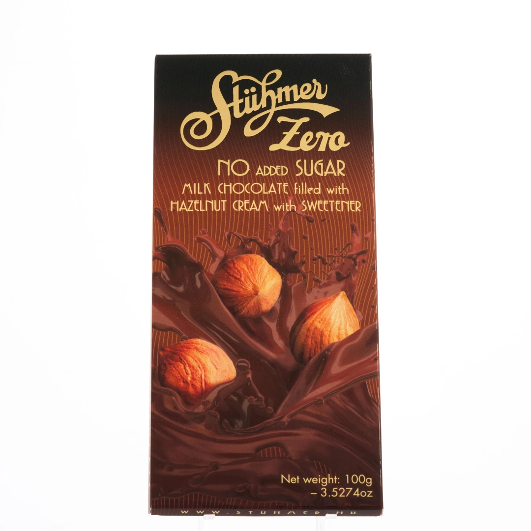 STÜHMER ZERO FILLED CHOCOLATE TABLETS NO ADDED SUGAR Hazelnut hover